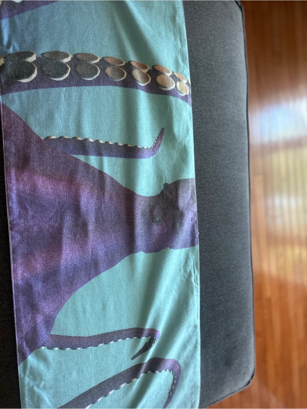 Octopus Print Aqua and Purple Table Runner (72 Inches)